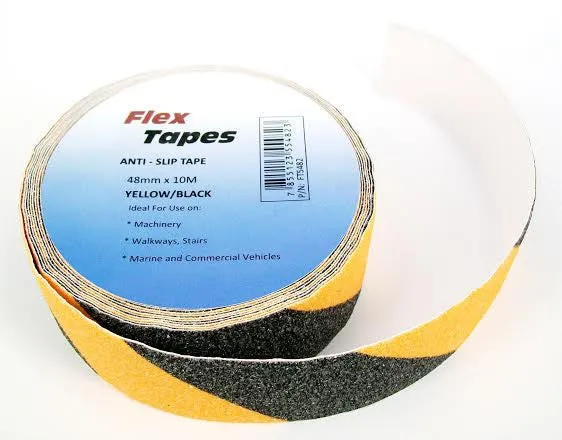 100mm x 10m Flex Non Slip Anti Skid Safety Tape - 3 Colour Options