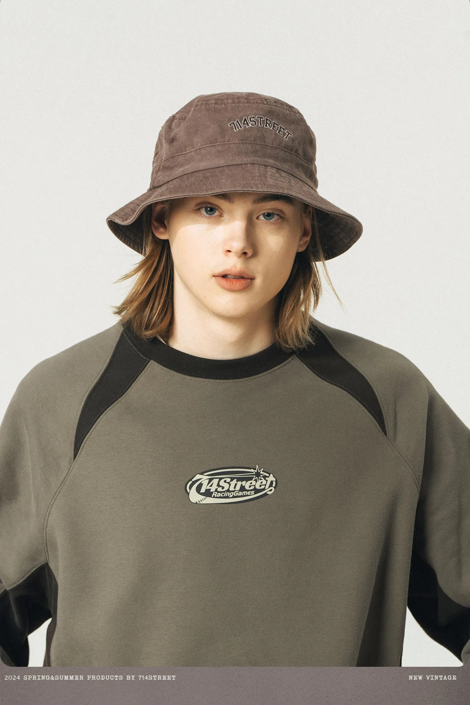 714STREET プリントラグランスリーブTシャツ 714ST006