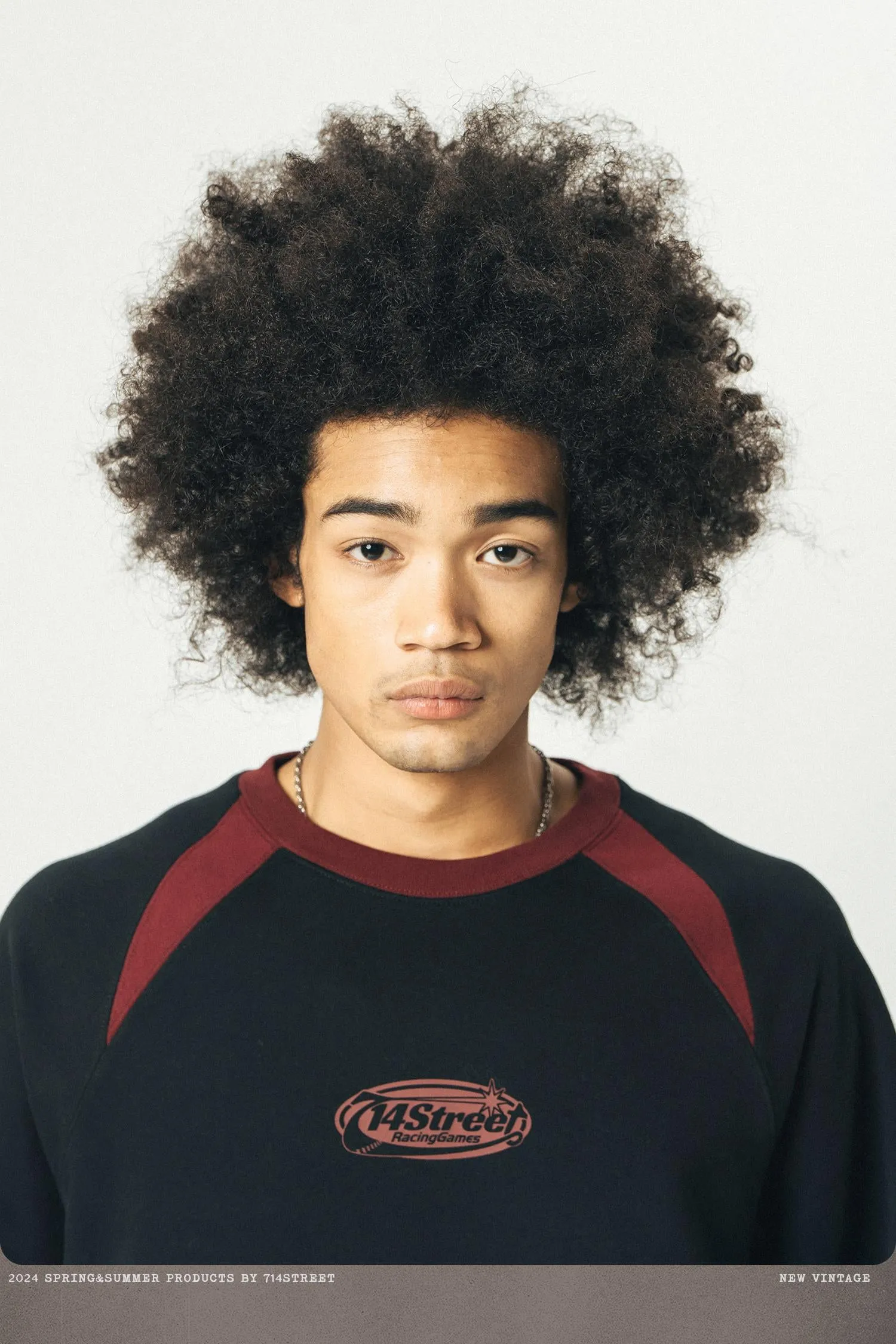 714STREET プリントラグランスリーブTシャツ 714ST006