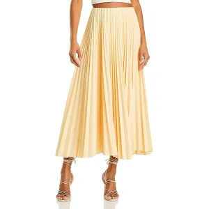 A.L.C. Womens High Rise Midi Pleated Skirt