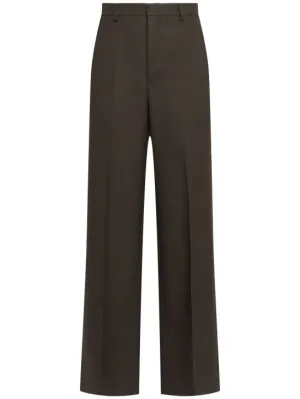 AMI Paris   Wide wool gabardine pants 
