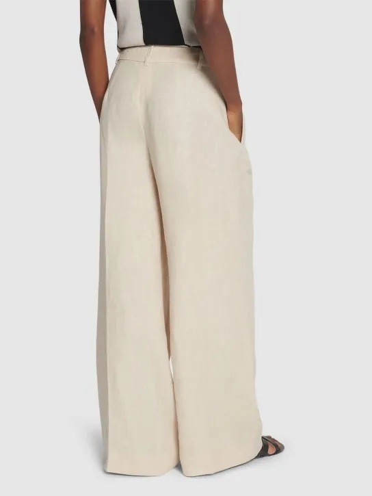 &#x27;S Max Mara   Lira linen pleated wide pants 
