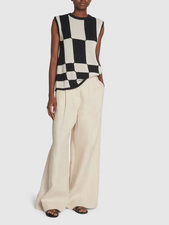 &#x27;S Max Mara   Lira linen pleated wide pants 