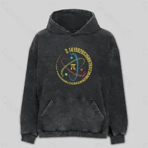 Atom Pi Math Science Washed Hoodie