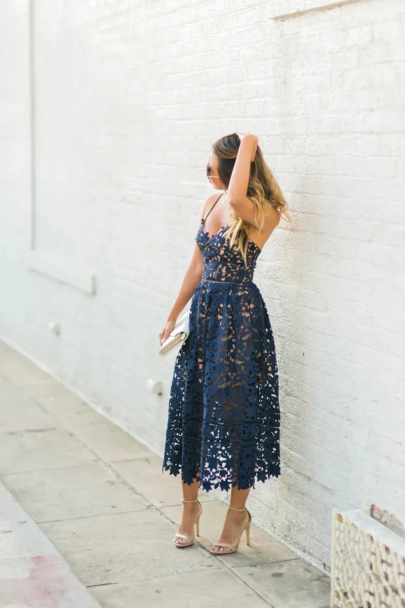 Azaelea Elegant Dress Cobalt