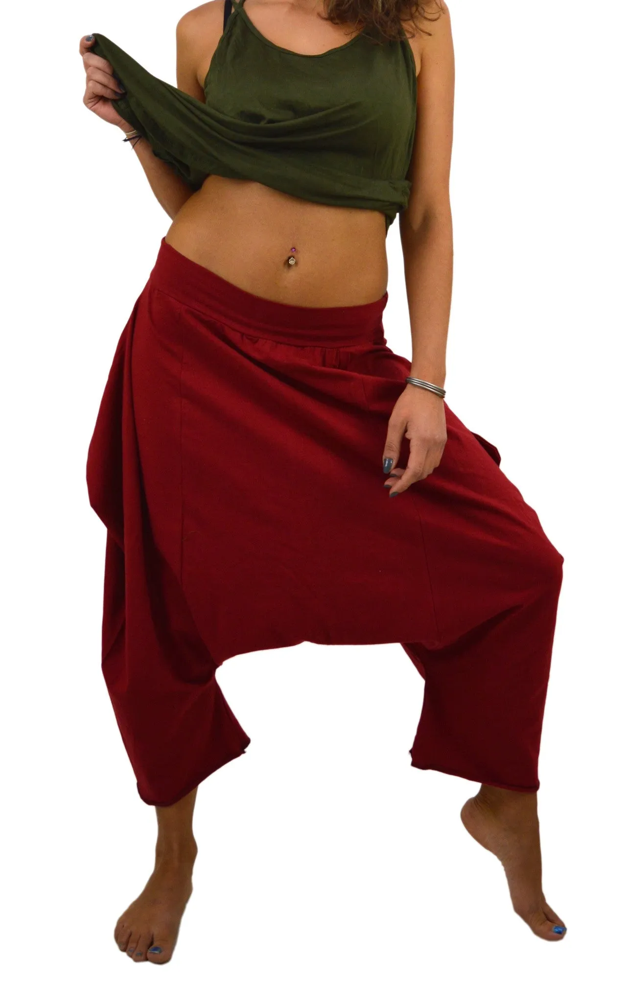 Baggy Stretch Pointy Harem Pants