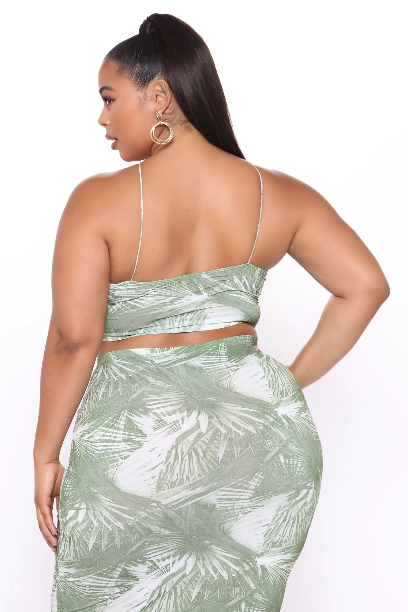 Bahama Mama Tropical Skirt Set - Olive/combo
