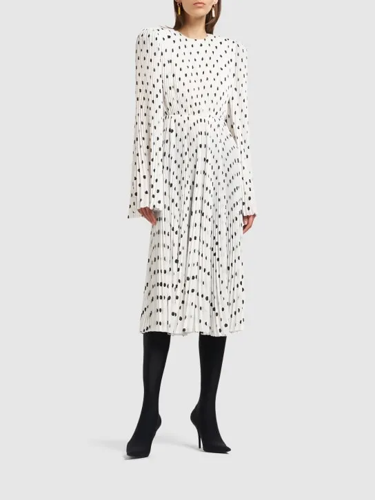 Balenciaga   Pleated crepe dress 
