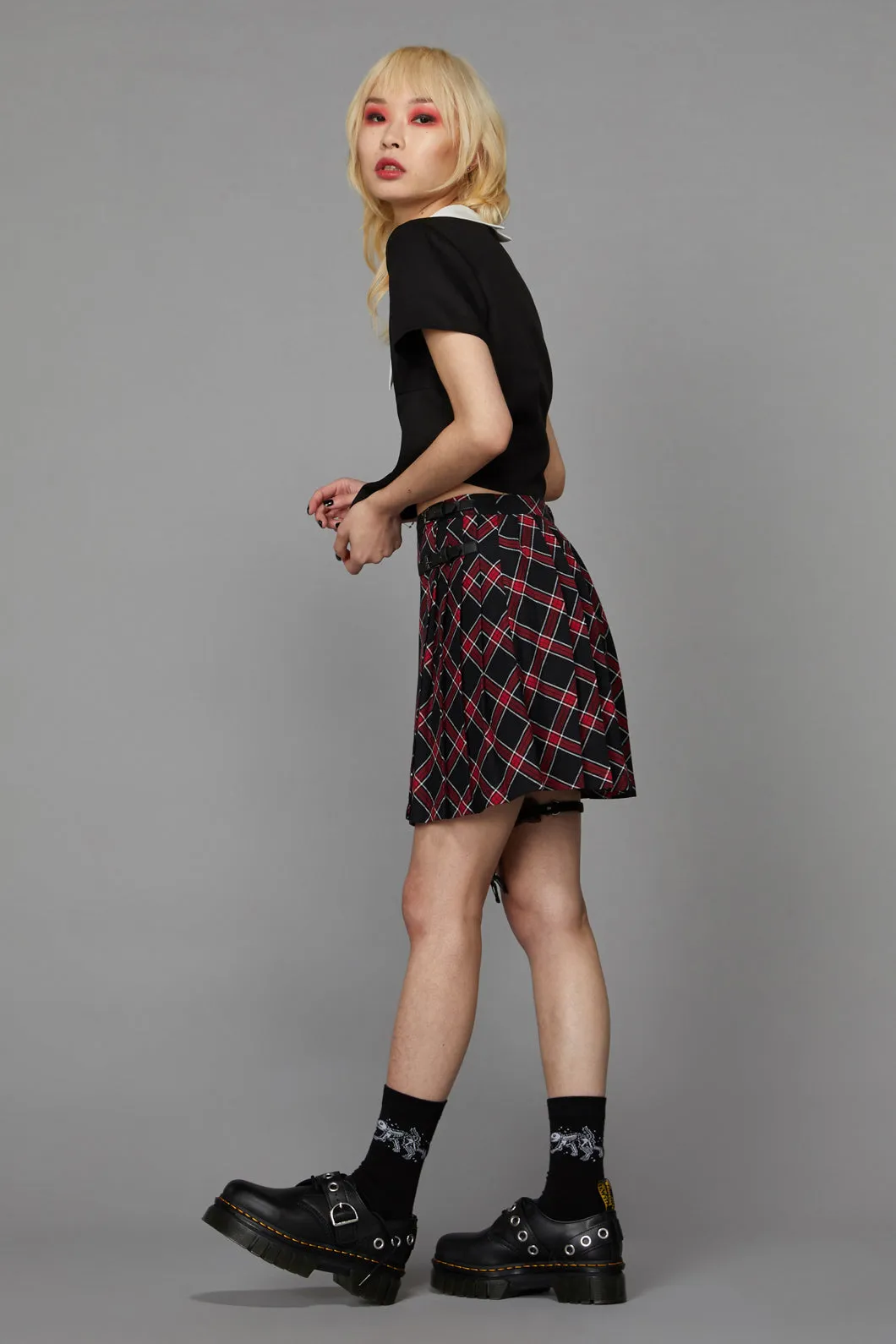 Batty Goth Tartan Skirt