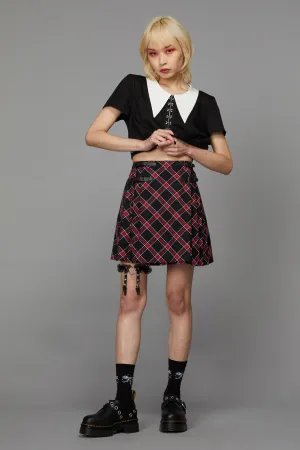 Batty Goth Tartan Skirt