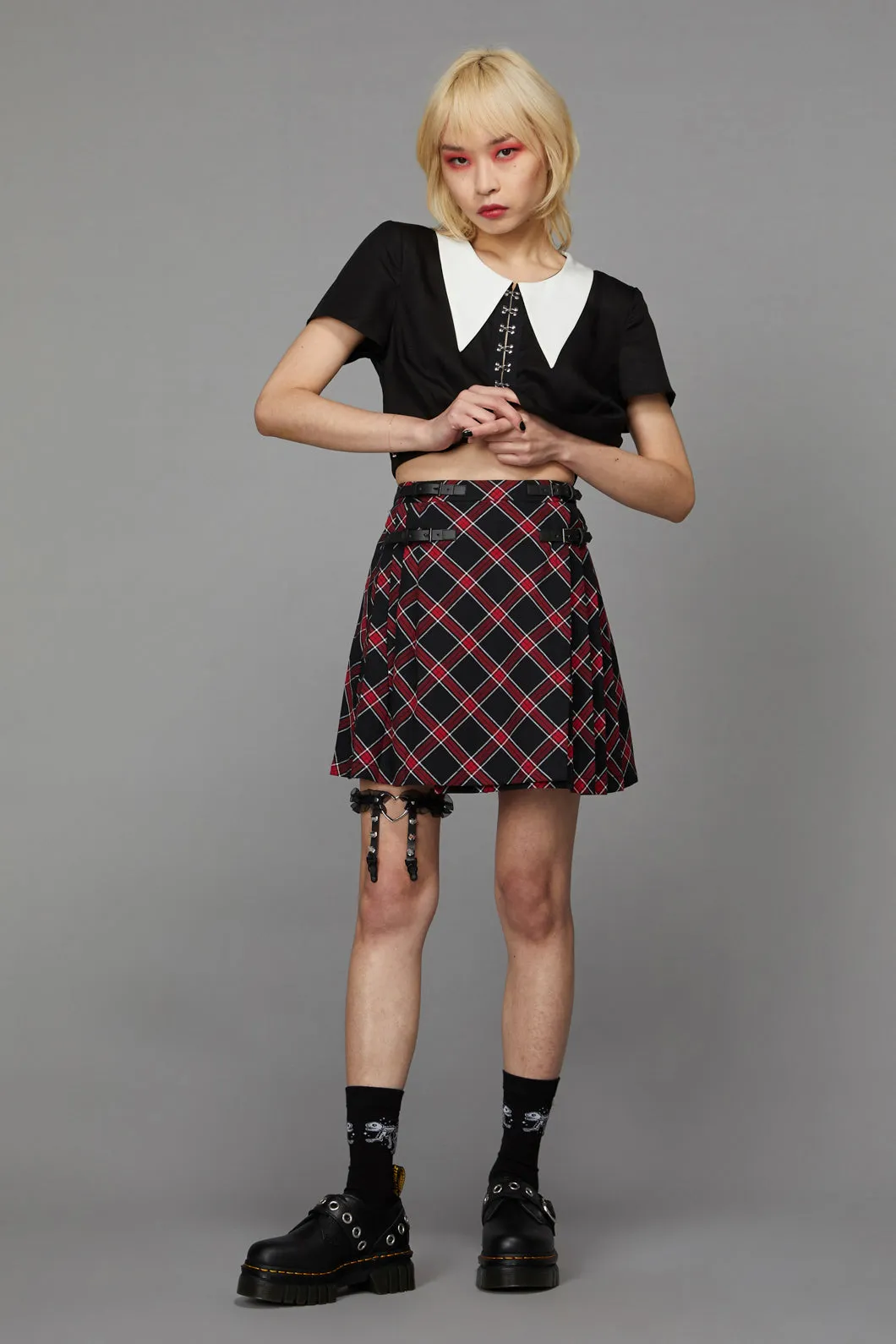Batty Goth Tartan Skirt