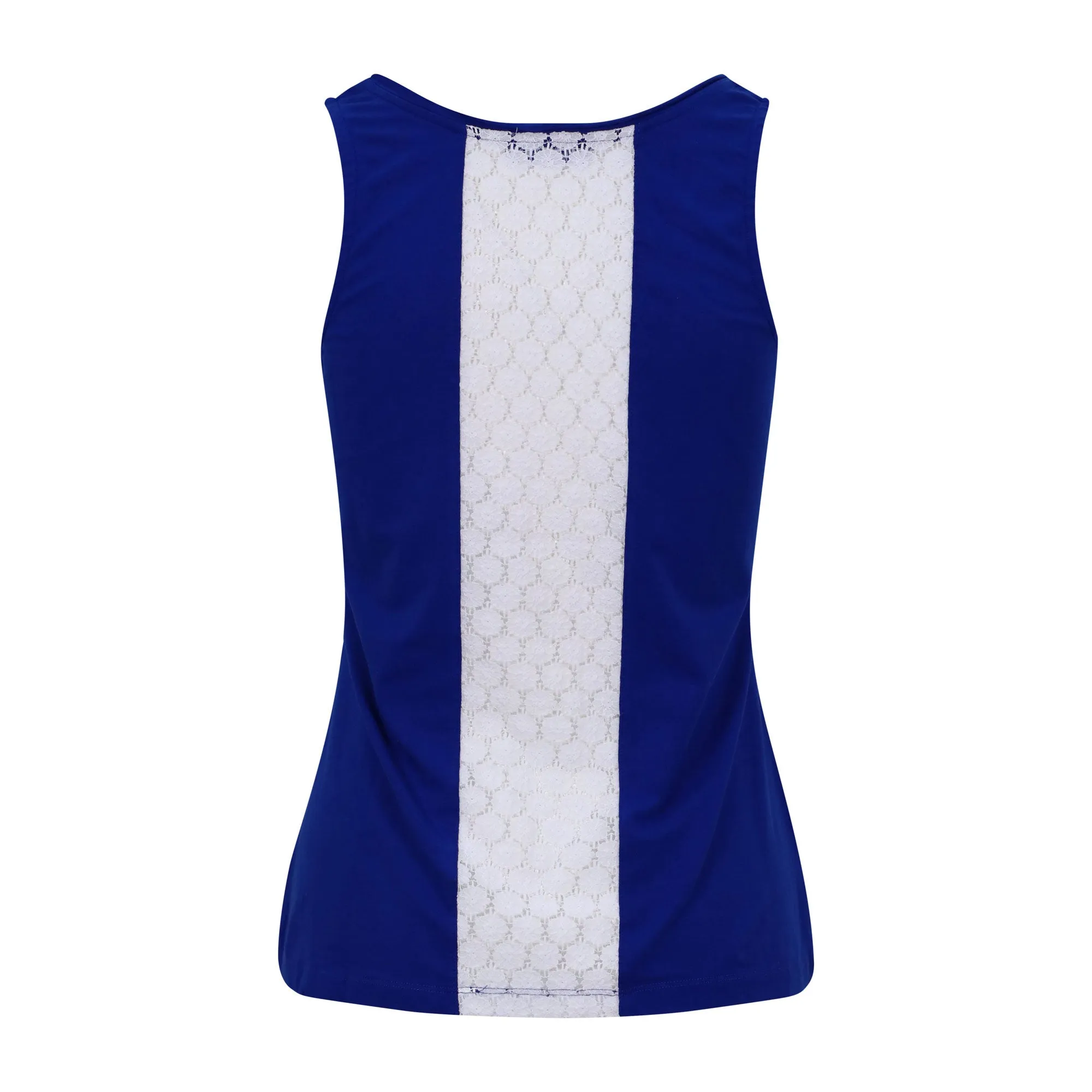 Blue Contrast Chic Tank
