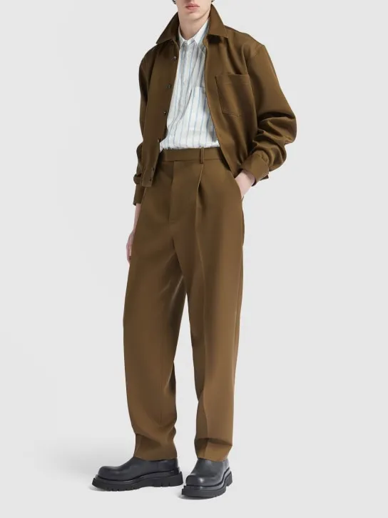 Bottega Veneta   Sartorial grain de poudre pleated pants 