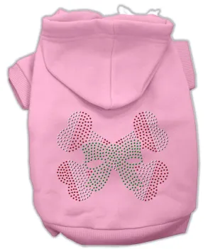 Candy Cane Crossbones Rhinestone Hoodie Pink Xs (8)