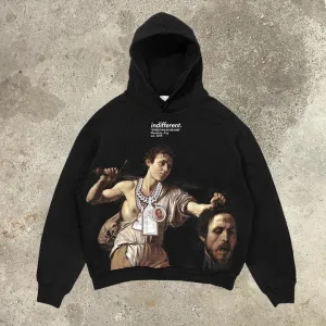 Casual streetwear vintage print hoodie