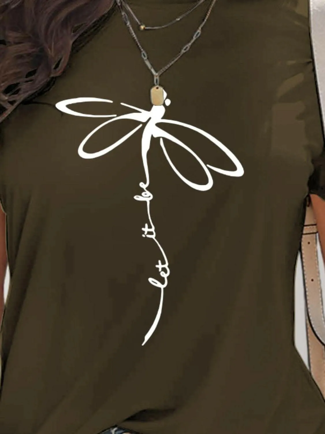 Chic dragonfly graphic tee