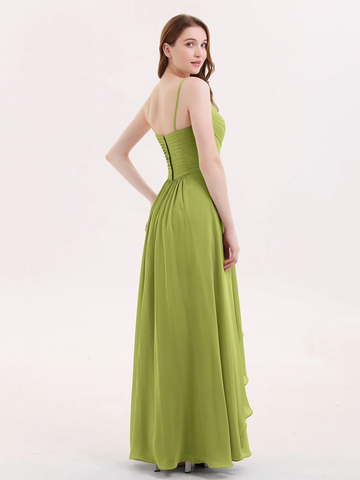Chiffon Bridesmaid Dresses with Cascade Skirt-Clover Plus Size
