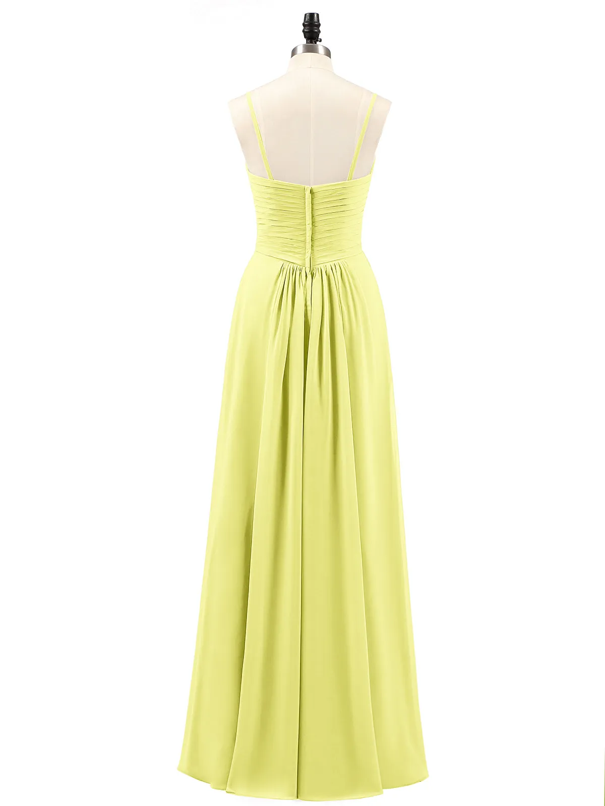 Chiffon Bridesmaid Dresses with Cascade Skirt-Daffodil Plus Size