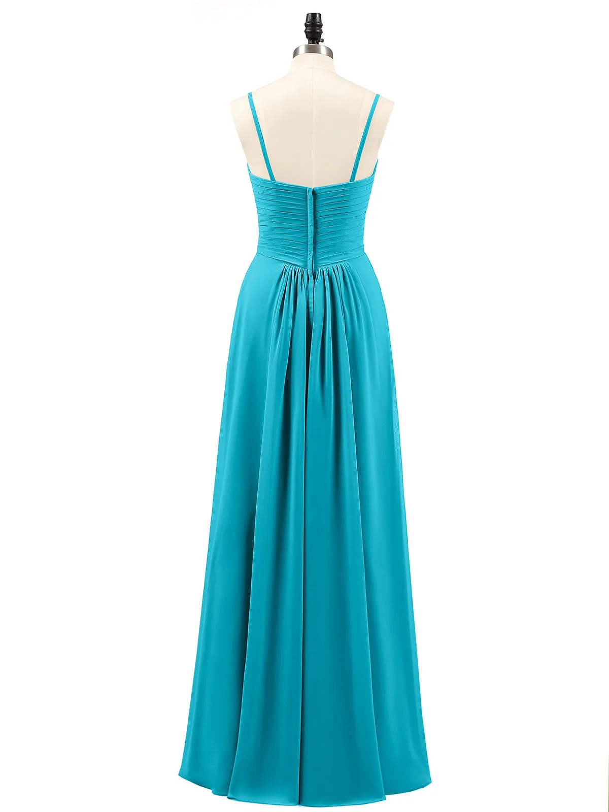 Chiffon Bridesmaid Dresses with Cascade Skirt-Jade Plus Size
