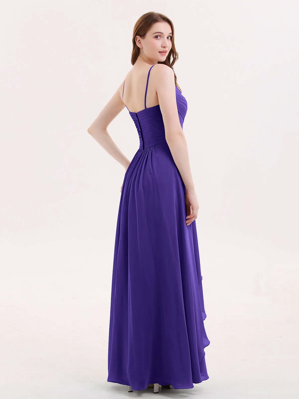 Chiffon Bridesmaid Dresses with Cascade Skirt-Regency Plus Size