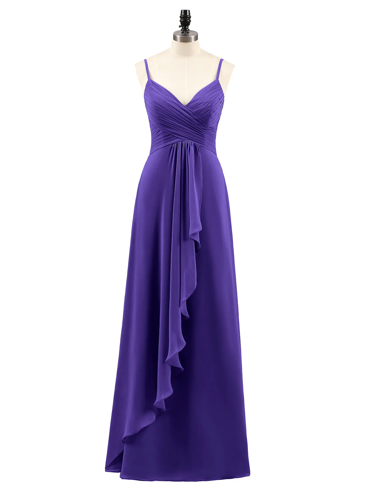 Chiffon Bridesmaid Dresses with Cascade Skirt-Regency