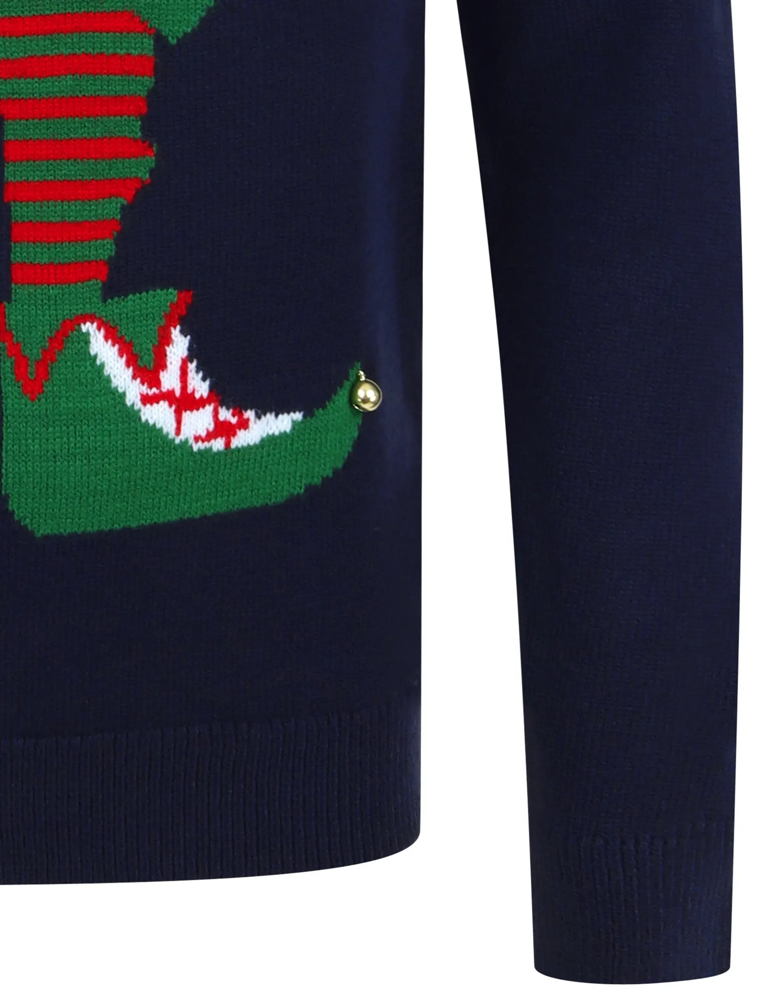 Chill Out Elf Motif Novelty Christmas Jumper in Ink - Season’s Greetings