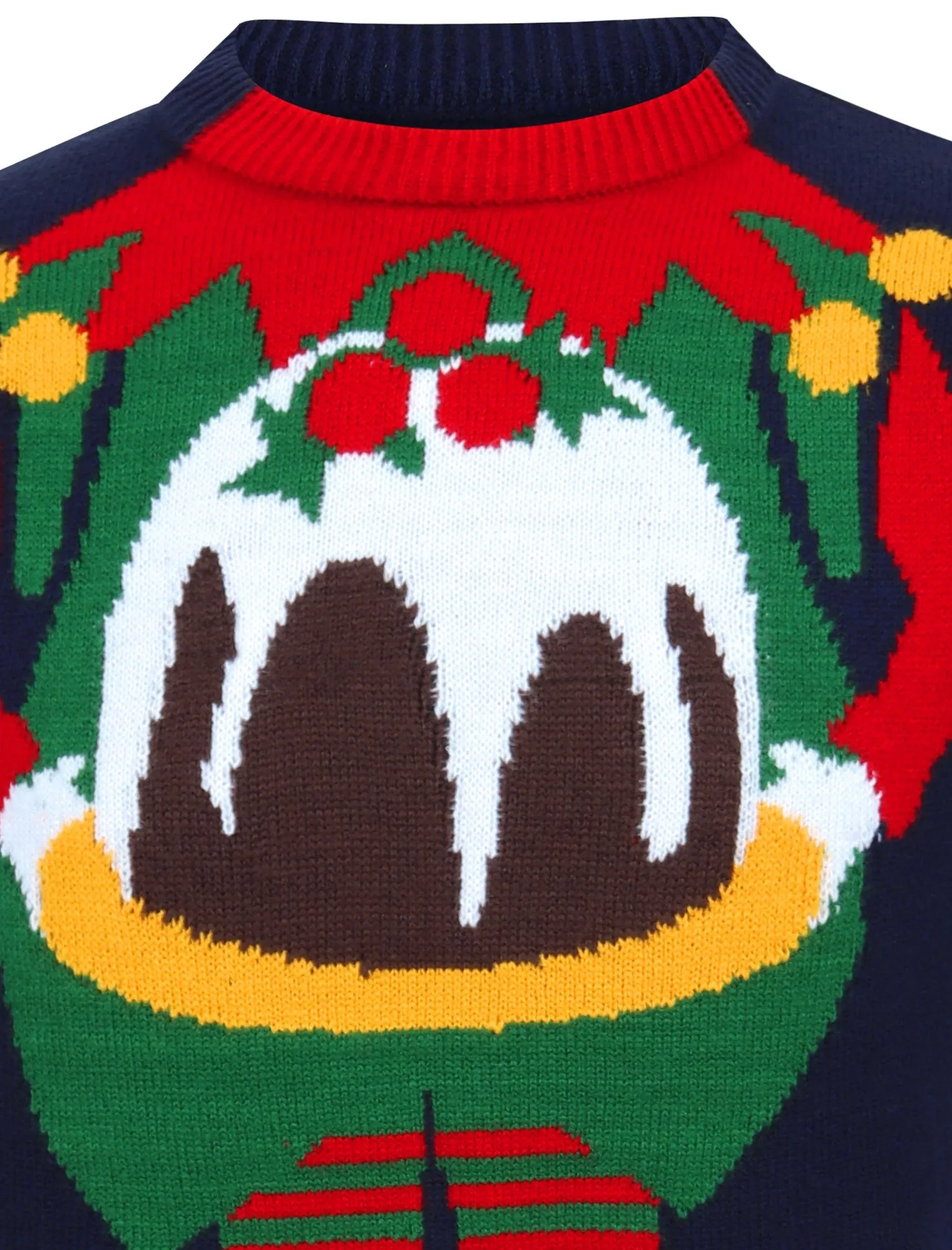 Chill Out Elf Motif Novelty Christmas Jumper in Ink - Season’s Greetings