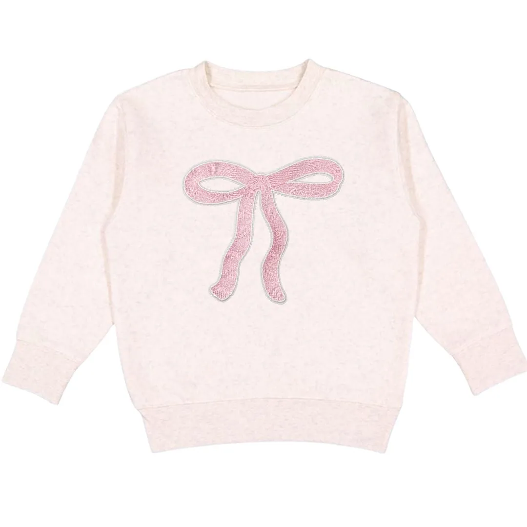 Coquette Bow Patch Sweatshirt - Natural