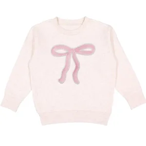 Coquette Bow Patch Sweatshirt - Natural