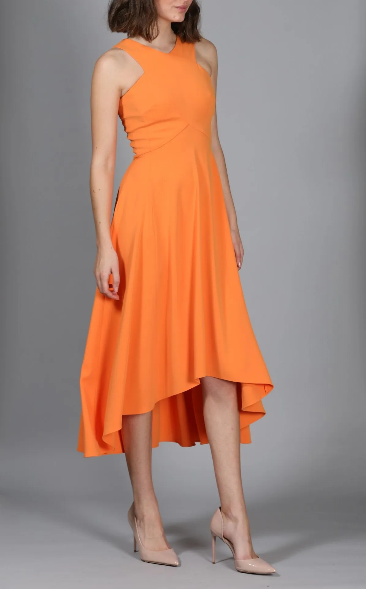 Coral Halterneck Dress