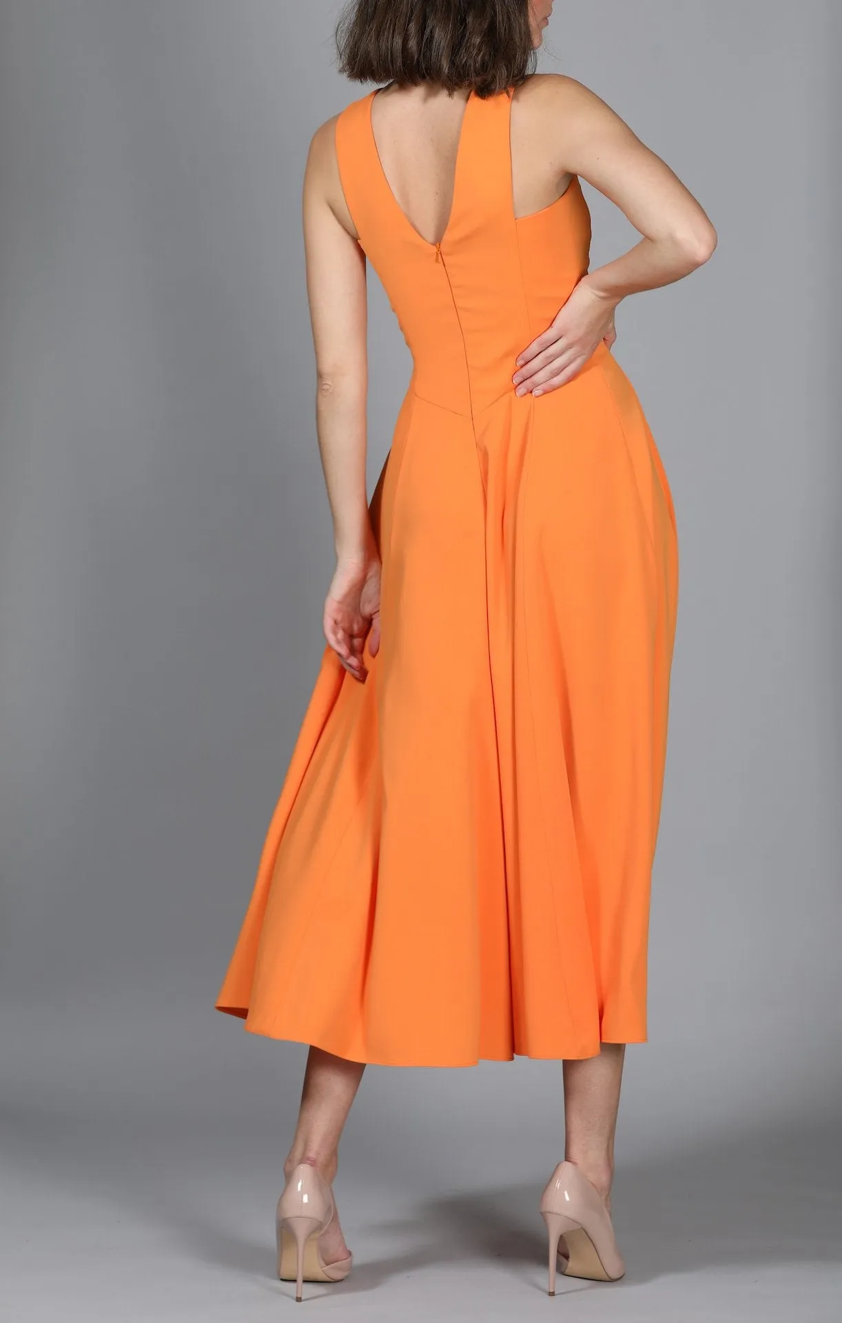 Coral Halterneck Dress