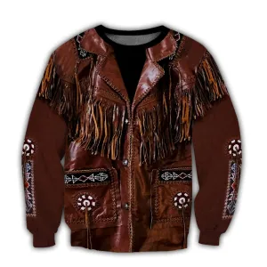 Cowboy Uniform Leather Cosplay Sweatshirt Zip Hoodie Shirts
