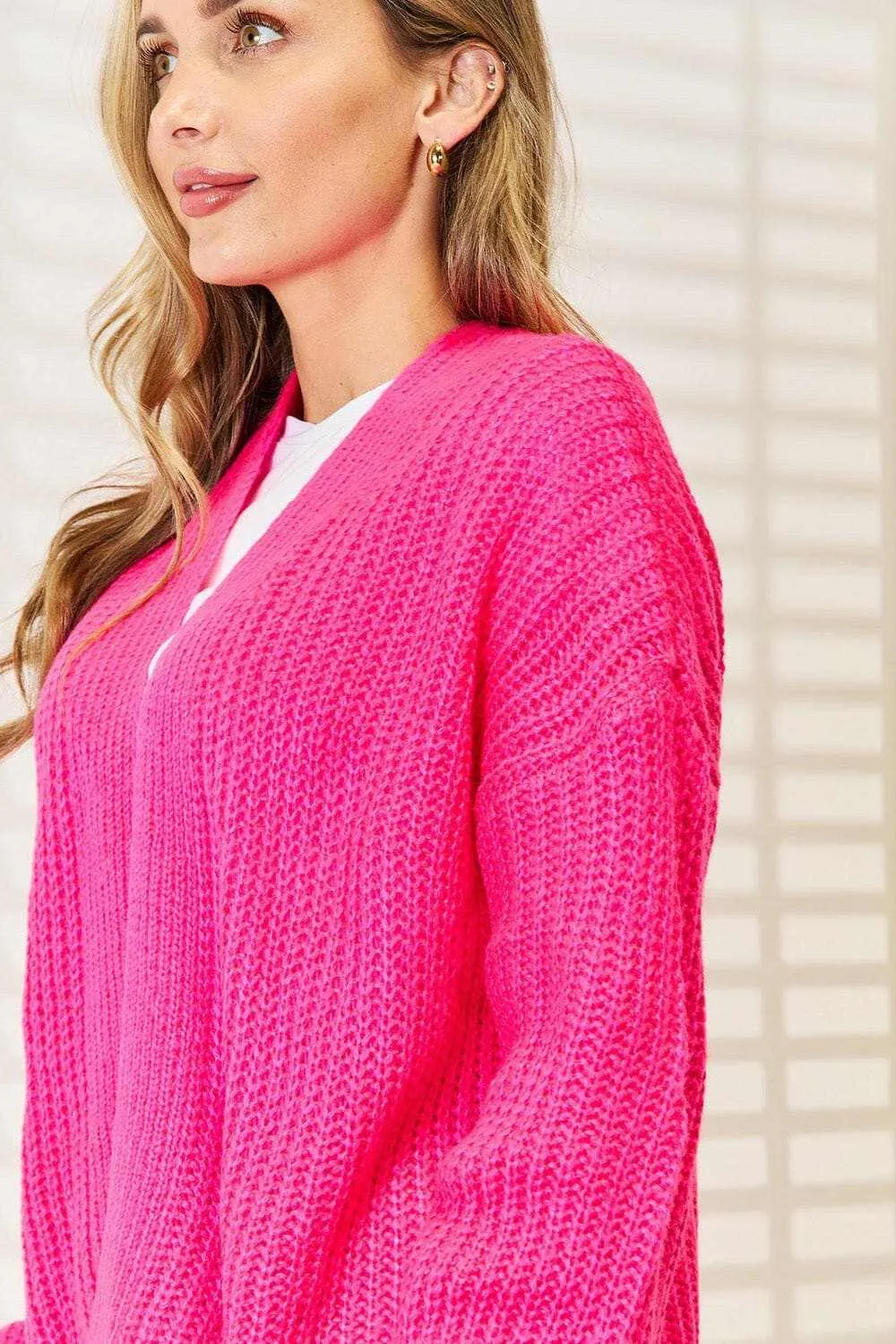 Cozy rib-knit cocoon cardigan