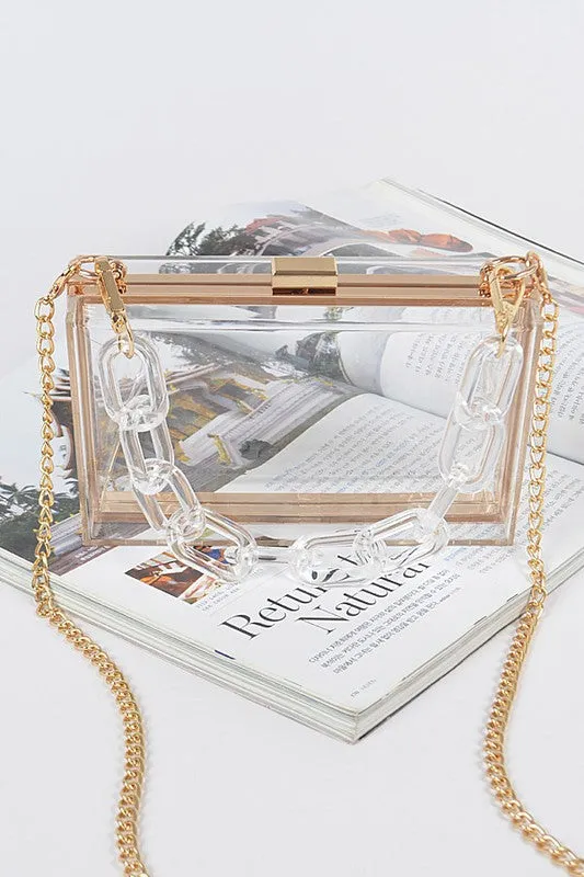 Crystal Clear Plastic Clutch