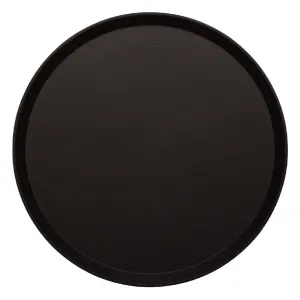 DB003 Cambro Treadlite Fibreglass Round Non-Slip Tray Black 355mm