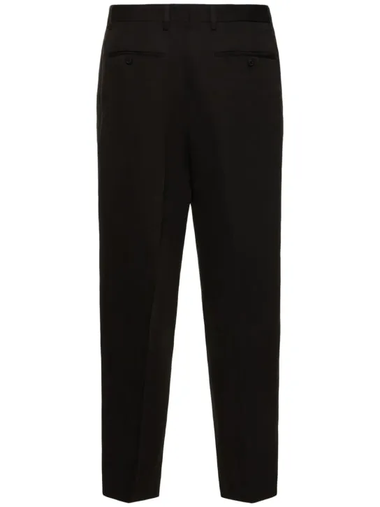Dries Van Noten   Pellow pleated linen &amp; cotton pants 