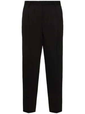 Dries Van Noten   Pellow pleated linen &amp; cotton pants 