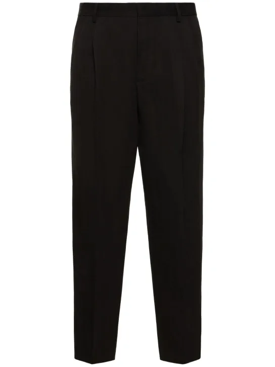 Dries Van Noten   Pellow pleated linen &amp; cotton pants 