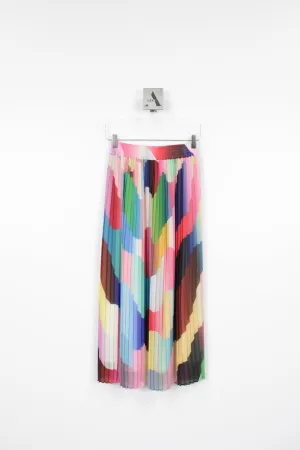 Drobali pleated midi skirt