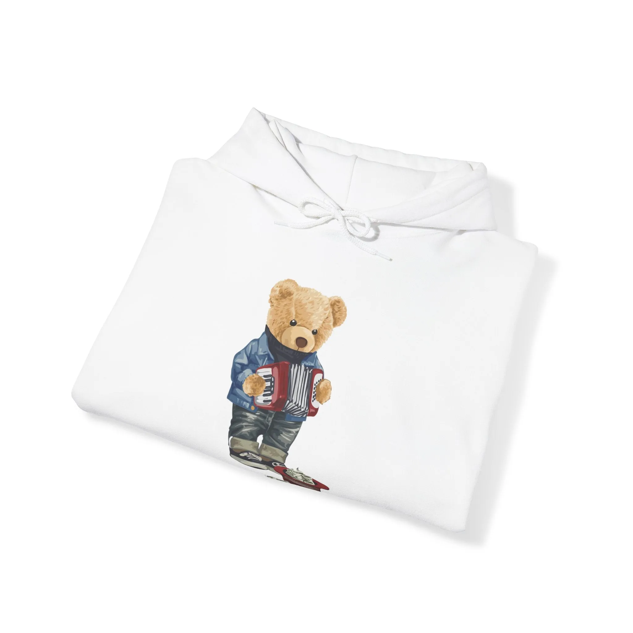 Eco-Friendly Street Accordion Bear Hoodie