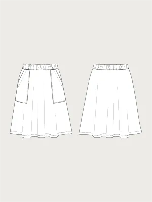 ELASTIC WAIST SKIRT mini PATTERN