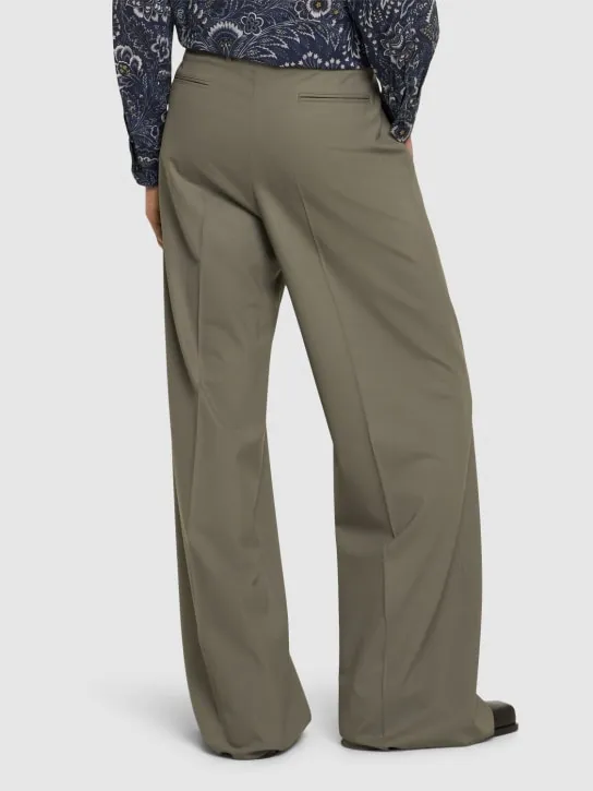 Etro   Extra wide pleated wool pants 