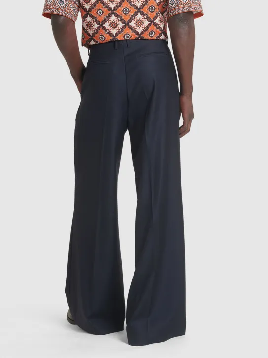 Etro   Extra wide pleated wool pants 