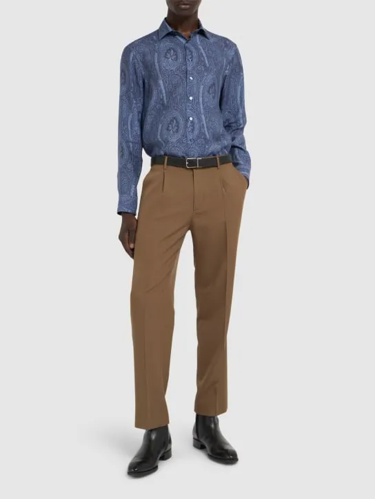 Etro   Wool single pleat pants 
