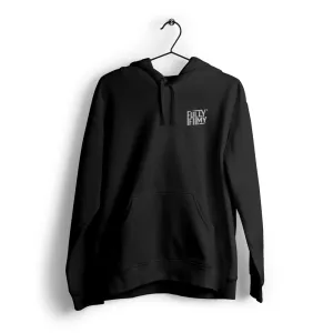 FF Grey Logo Black Hoodie (Left Pocket)