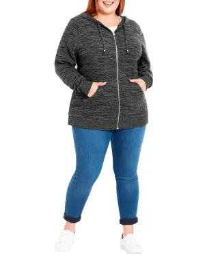 Freya Soft Touch Zip Hoodie | Charcoal Grey