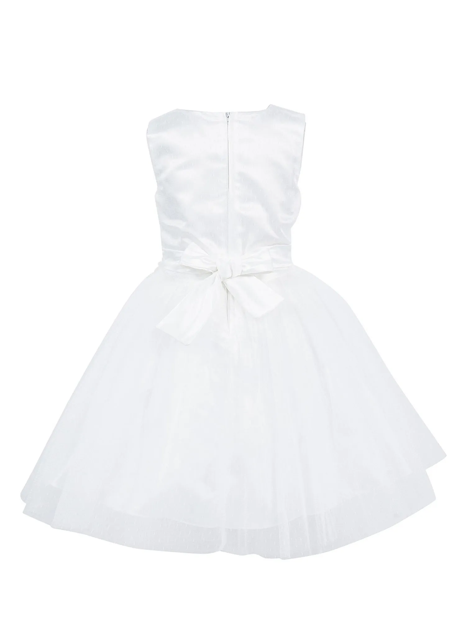 Girls Lala & Erina Multi Color Satin Tulle Sequin Patch Flower Girl Dress 2-12