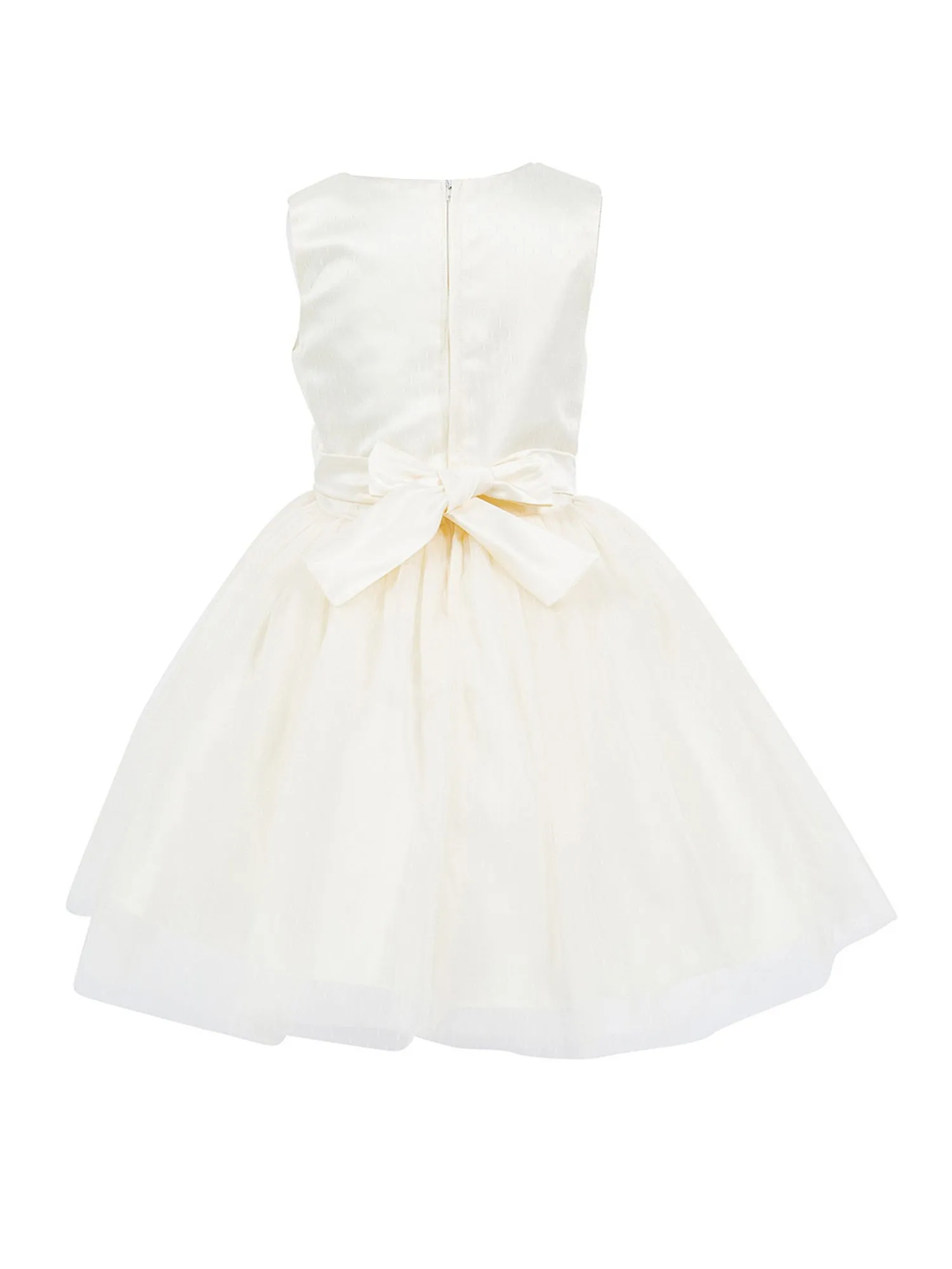 Girls Lala & Erina Multi Color Satin Tulle Sequin Patch Flower Girl Dress 2-12