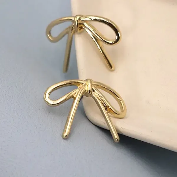Gold Chic Bow Earrings