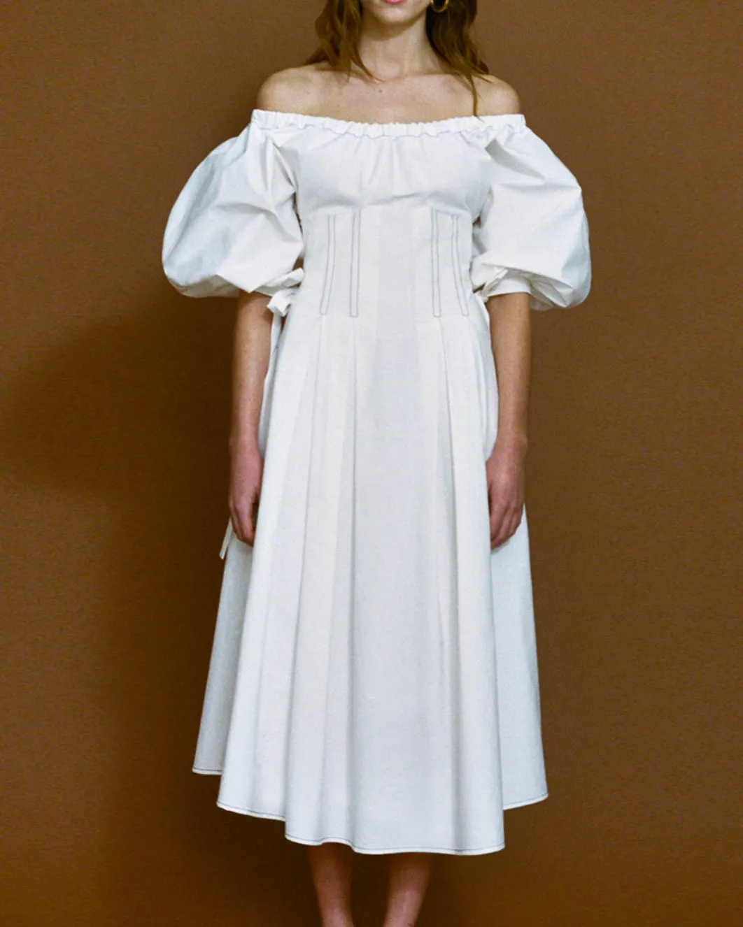 Greta Dress Organic Cotton Off-White